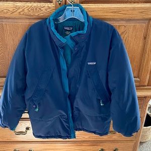 Patagonia Insulated Vintage (98) Winter Zip Up Jacket Blue Kids 14 or Women’s XS